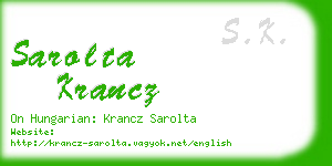 sarolta krancz business card